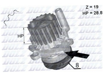 DOLZ A224 ČERPADLO VODY CHLAZENÍ MOTORU