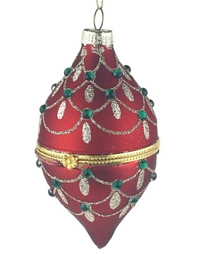 FABERGE JAJKO PUZDERKO 10 cm BOMBKA SZKLANA KSZTAŁTKA PREMIUM GOODWIL