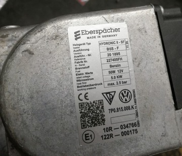 Volkswagen Touareg Porsche Hydronic II B5S-F