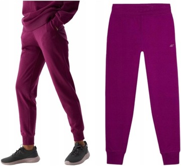 SPODNIE 4F DAMSKIE DRESOWE JOGGERY - FIOLETOWE r. XXL