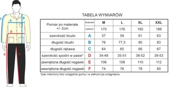 Klasyczna piżama guziki M-Max AMBROŻY nieb L