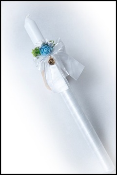 ПРИЧАСТНАЯ СВЕЧА, КРЫШКА-КАПЕЛЬНИК, УКРАШЕННАЯ ВРУЧНУЮ, КОРОБКА