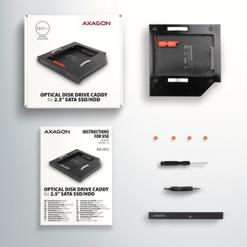 RSS-CD12 Рамка для 2,5-дюймового SSD-HDD для слота DVD, 12 шт.