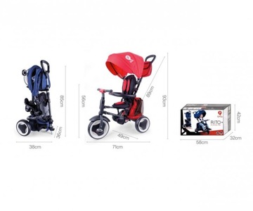 Трехколесный велосипед Qplay Rito Plus Red