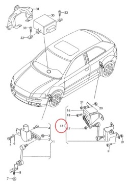 ДАТЧИК ФАР ЛЕВЫЙ ЗАДНИЙ PASSAT B6
