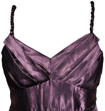 VERO MODA sukienka PURPLE satin KRYSTLE DRESS _ S