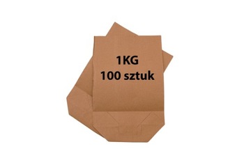 Torebki papierowe krzyżowe do gwoździ i śrub trwałe poj. 1kg 100 sztuk