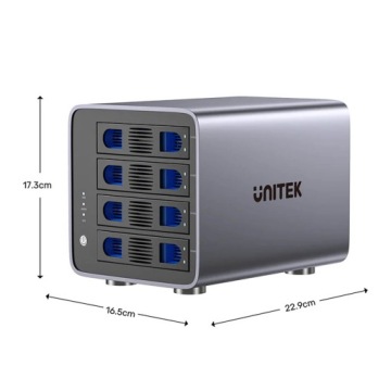 Корпус Unitek S1301AGY01-EU с четырьмя дисками 3,5