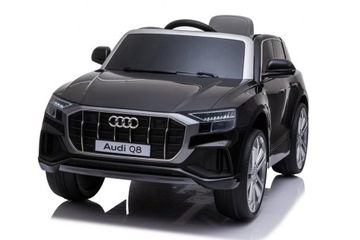 Подъемник аккумулятора Audi Q8 для детей, черный + пульт дистанционного управления + EVA + бесплатный запуск