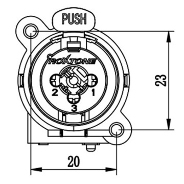 COMBO PANEL SOCKET XLR JACK 6.3mm ROXTONE RC6FS