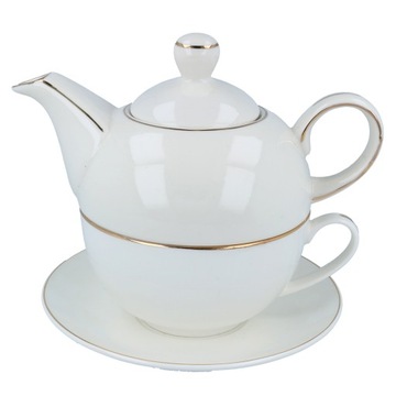 Czajniczek dzbanek Filiżanka Tea for one Biały