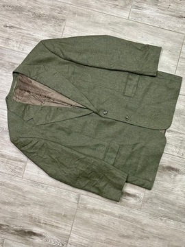 HUGO BOSS Wełniana Marynarka Blezer Męska Podszewka z Wiskozy Khaki r. 52