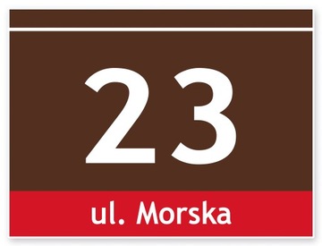 TABLICZKA ADRESOWA z numerem domu tablica 40x30 cm