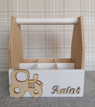 Организатор для офиса 100% древесина, бохо, с названием