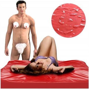 SEX PRZEŚCIERADŁO NIEPRZEMAKALNE WINYLOWE DO ZABAW BDSM WODOODPORNE 200X215