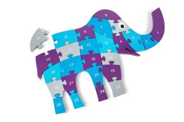 BS TOYS PUZZLE DREWNIANE SŁOŃ. Zabawka Dla dziecka