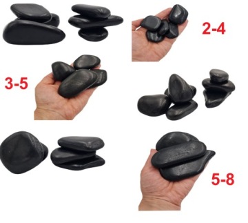 ЧЕРНАЯ ПОЛИРОВАННАЯ ДЕКОРАТИВНАЯ ГАЛЬКА ДЛЯ ДОМАШНЕГО СТИЛЯ 1 КГ 5-8 см