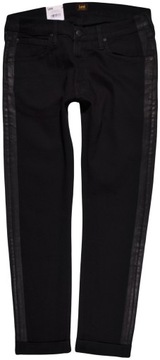 LEE spodnie SKINNY regular BLACK jeans LUKE CROPPED _ W31 L32