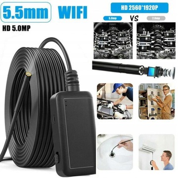 ЭНДОСКОПНАЯ КАМЕРА ДЛЯ ОСМОТРА 10M 6LED WI-FI FULL HD