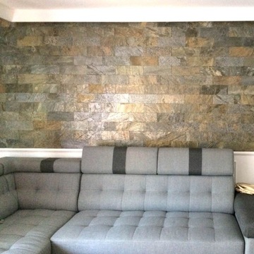 НАТУРАЛЬНЫЙ КАМЕНЬ / ЗЕЛЕНЫЙ СЛАНЕЦ DEOLI ФАСАДЫ/СТЕНЫ 10x30x0,8-1,3см