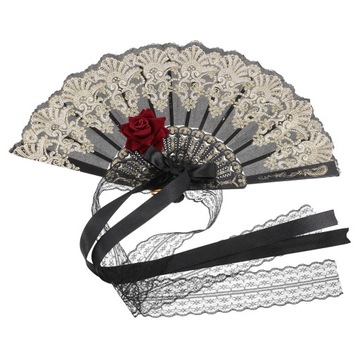 WENTYLATOR RĘCZNY DLA ŚLUBNYCH SKŁADANY RĘCZNY LOLITA W VINTAGE