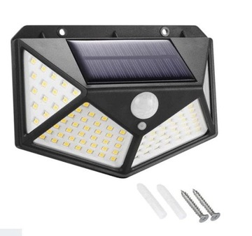 LAMPA SOLARNA 100 LED Z CZUJNIKIEM ZMIERZCHU RUCHU
