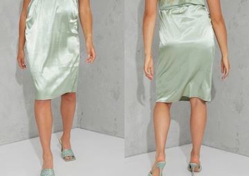 PRETTYLITTLETHING MATERNITY SATYNOWA SPÓDNICA S