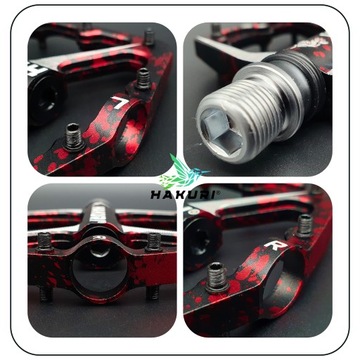 АЛЮМИНИЕВЫЕ велосипедные ПЕДАЛИ ПЛАТФОРМА 16 контактов +3 подшипника LIGHT HAKURI