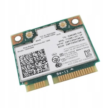 Модем Intel 7260AC, МОДУЛЬ WIFI BLUETOOTH