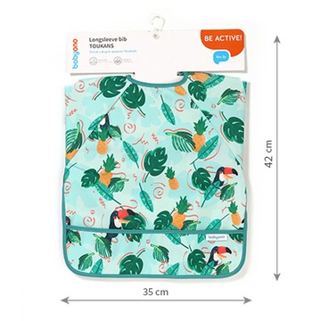 Непромокаемый нагрудник с фартуком с длинными рукавами Tukany BabyOno