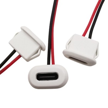 Kabel zasilający Złącze USB C Białe Brak terminala