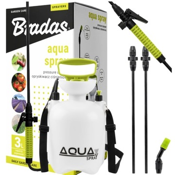 OPRYSKIWACZ CIŚNIENIOWY AQUA SPRAY 3L BRADAS RĘCZNY DO OPRYSKU ZRASZANIA