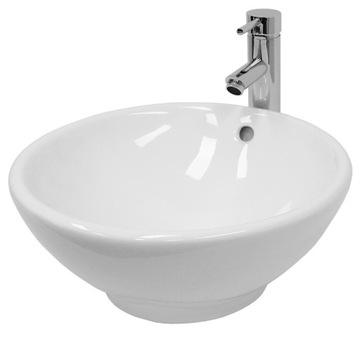 Umywalka 420 x 420 x 170 mm ceramiczna okragla