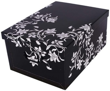 Pudełko kartonowedo salonu pokoju kwiaty czarne