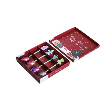Creative Christmas Steel Spoon Tableware Set Dessert Ice Cream Coffee