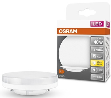 Żarówka LED GX53 4,9W=40W OSRAM 470lm 2700K 120°