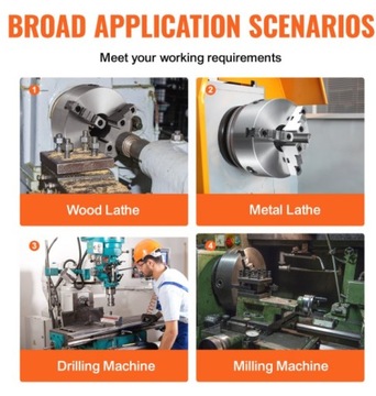 3-szczękowy uchwyt tokarski Rozmiar: 200 mm