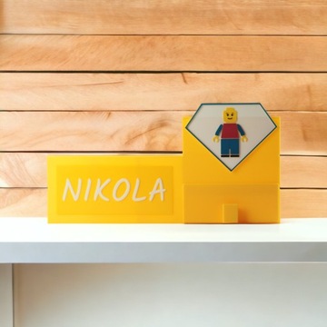 Органайзер для карандашей KAJAWIS, настольный ящик для инструментов НАЗВАНИЕ детский сад ДИНОЗАВР