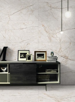 GRESS МРАМОРНАЯ НАПОЛЬНАЯ ПЛИТКА STONE AVORIO BIANCO 60x120 РЕЗЬБА / МАТОВАЯ