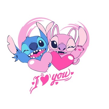 Lilo i Stich Naklejka na Ubranie Termo Aplikacja 2