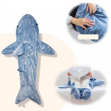 НОВЫЙ СПАЛЬНЫЙ МЕШОК SHARK FLANKET ДЛЯ ВЗРОСЛЫХ 140*1