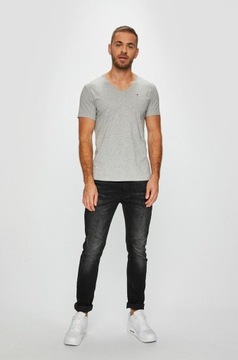 Tommy Jeans T-Shirt DM0DM04410 Szara Regular Fit XXL