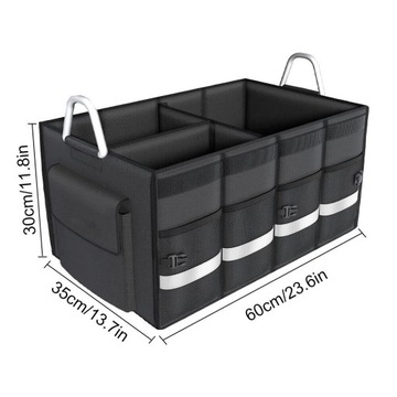 большая коробка, автомобильный органайзер, багажник с отделением, черный, жесткий