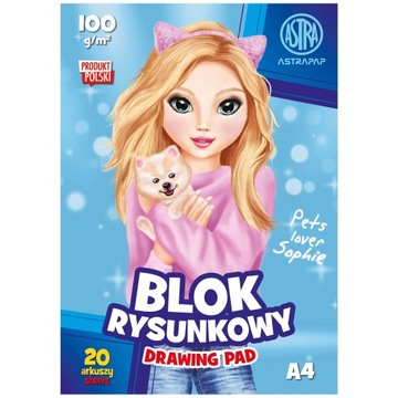 BLOK RYSUNKOWY BIAŁE KARTKI A4 ASTRA 100 g/m2