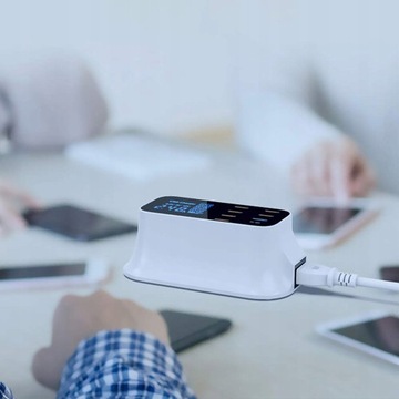 ЗАРЯДНАЯ СТАНЦИЯ С 8 ПОРТАМИ ЖК-дисплея 40 Вт USB 3.0 TYPE-C