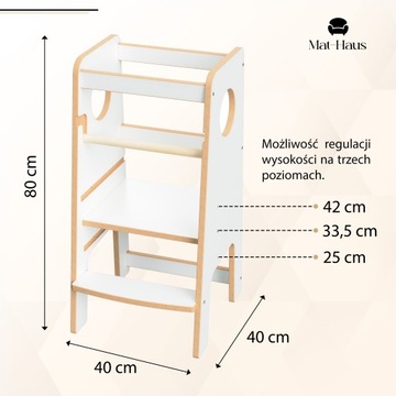 Кухонный помощник Детский кухонный помощник МДФ 18мм Монтессори (Белый 2)