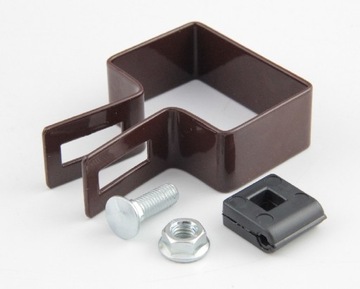 ЗАЖИМ КОНЦЕВОЙ 60х40 мм для панелей толщиной 3 мм - КОРИЧНЕВЫЙ