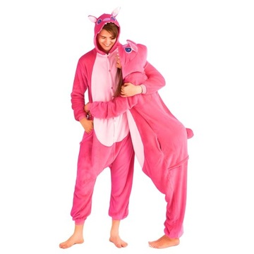 Piżama Onesie Kigurumi Kostium Przebranie Różowy Stitch XL: 175-185cm