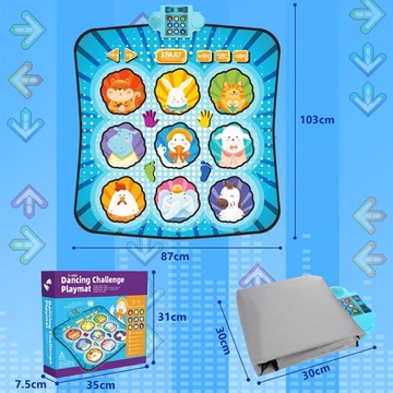 ИГРА ТАНЦЕВАЛЬНЫЙ КОВРИК ДЛЯ ДЕТЕЙ СО МНОЖЕСТВОМ РЕЖИМОВ ИГРЫ И УРОВНЯМИ СЛОЖНОСТИ