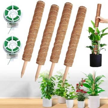 4 SZT 40 CM PALUSZKI PALMY KOKOSOWEJ PODPÓRKI DO ROŚLIN WSPARCIE ROŚLIN